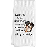 Cilrii Funny Bernese Mountain Dog Bathroom Hand Towels, Bernese Mountain Dog Gifts for Women Men, Dogs Lover Gifts Decorative Hand Towels for Bathroom Restroom Washroom, 16x24 Inch