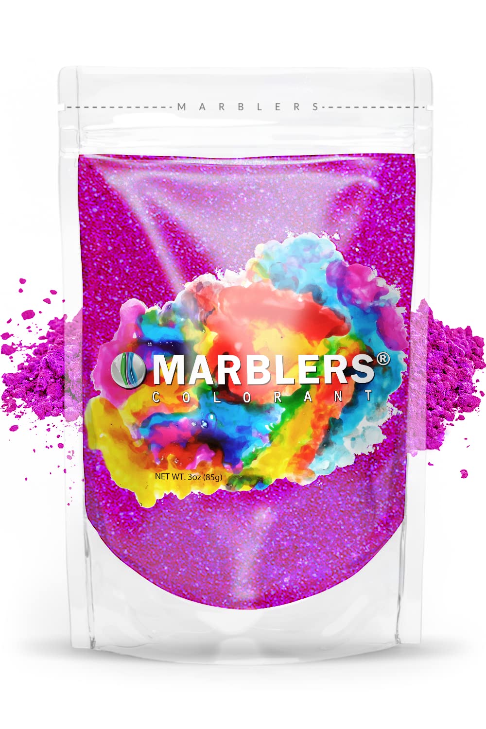 MARBLERS Purple Mica Powder [Candy Pearl] 3oz (85g) | Cosmetic Grade | Epoxy Resin Pigment | Dye | Non-Toxic, Vegan, Cruelty-Free | Lip Gloss, Nails, Body Butter | Bath Bomb, Candle & Soap Making