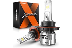 SEALIGHT H13 9008 LED Headlight Bulbs, 30000LM 80W 6500K Cool White Head Bulbs Conversion Kits, 7 Years Lifespan X5 Upgrade T