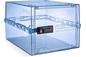 Lockabox One™ | Premium Lock Box | 10 Litre Combination Lock Box For Food, Medicine & Home Safety | External Size 12 x 8 x 6.