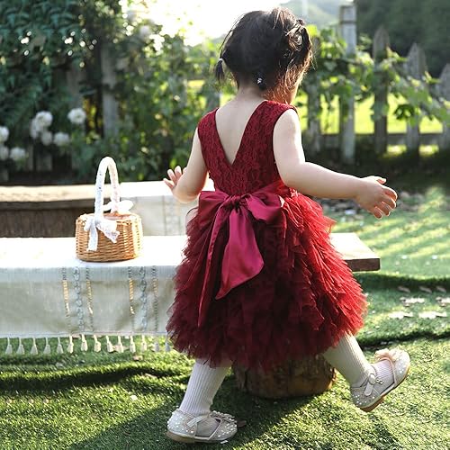 Flower Girl Dresses Fancy Baby Dresses For Wedding Burgundy Cilucu