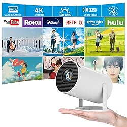 [180°Adjustable Stand] Smart Mini Projector with