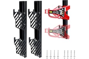 CHENTEEL Jack Stands Wall Mount Organizer Brackets Fits 2 & 3 Ton,Heavy Duty Jack Stands Holder Hook,Jack Stand Storage Rack Wall Mount,Great for Car Tower Trailer Accessories Tool– 2 Packs for 4 Jack Stands