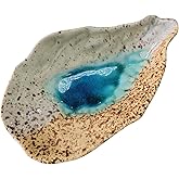 wsmart Small Potpourri Bowl Decorative Bowl Tray for Home Decor, Candy Dish, Jewelry Catch All, Office Desk, Gift (Teal Blue Ceramic)