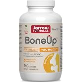 Jarrow Formulas BoneUp for Bone Density - Vitamin D3 and K2, Calcium Support, 360 Capsules, Promotes Skeletal Nutrition, Up to 60 Days Supply