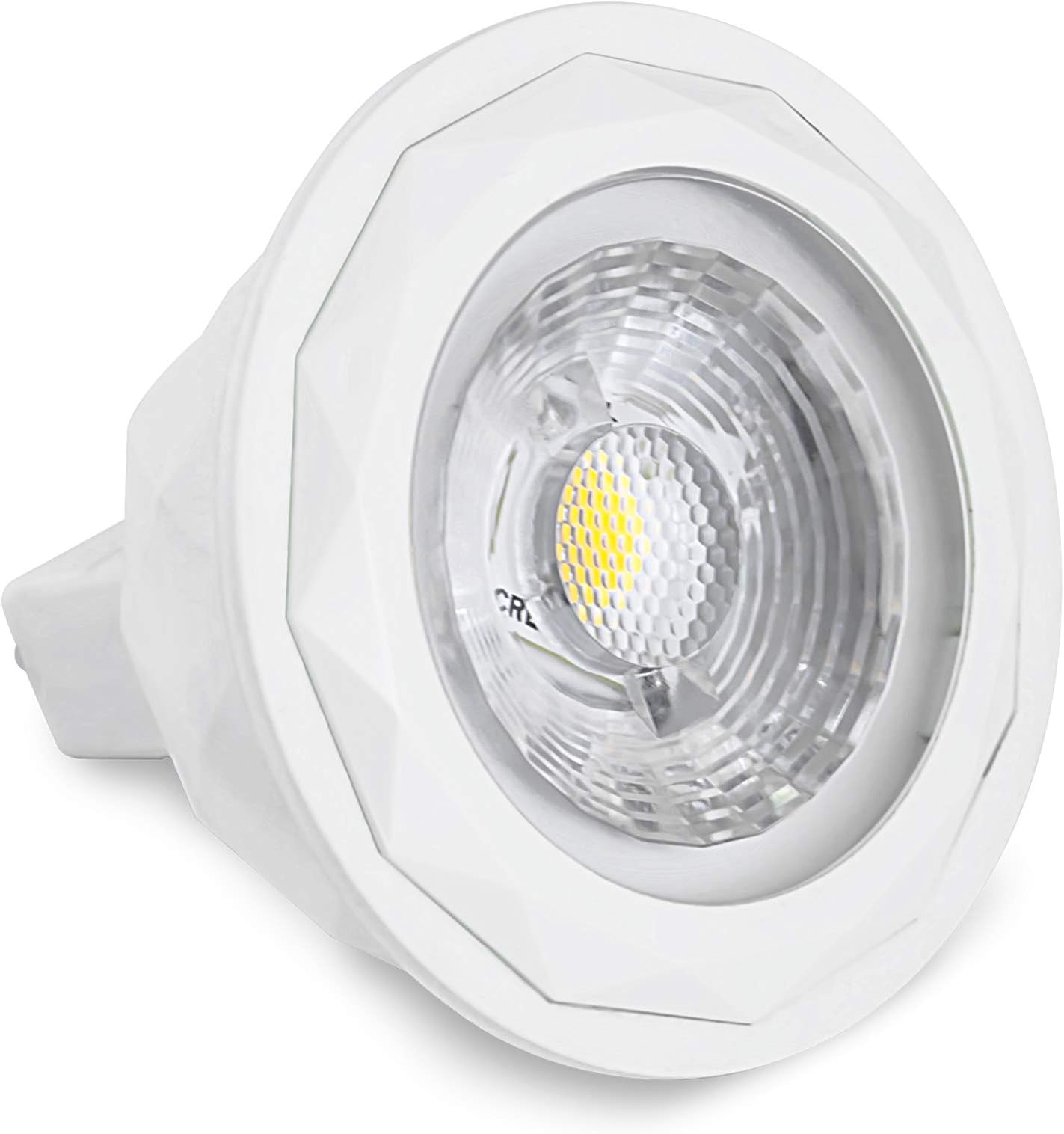 LED MR16 Bulbs AC DC 12 Volt 7W 600lm 50W Halogen Bulbs Equivalent CREE COB LED Warm White Suit for Electronic Transformer Non-Dimmable GU5.3 ETL and UL Listed Pack of 10 (3000K, 24 Degree)