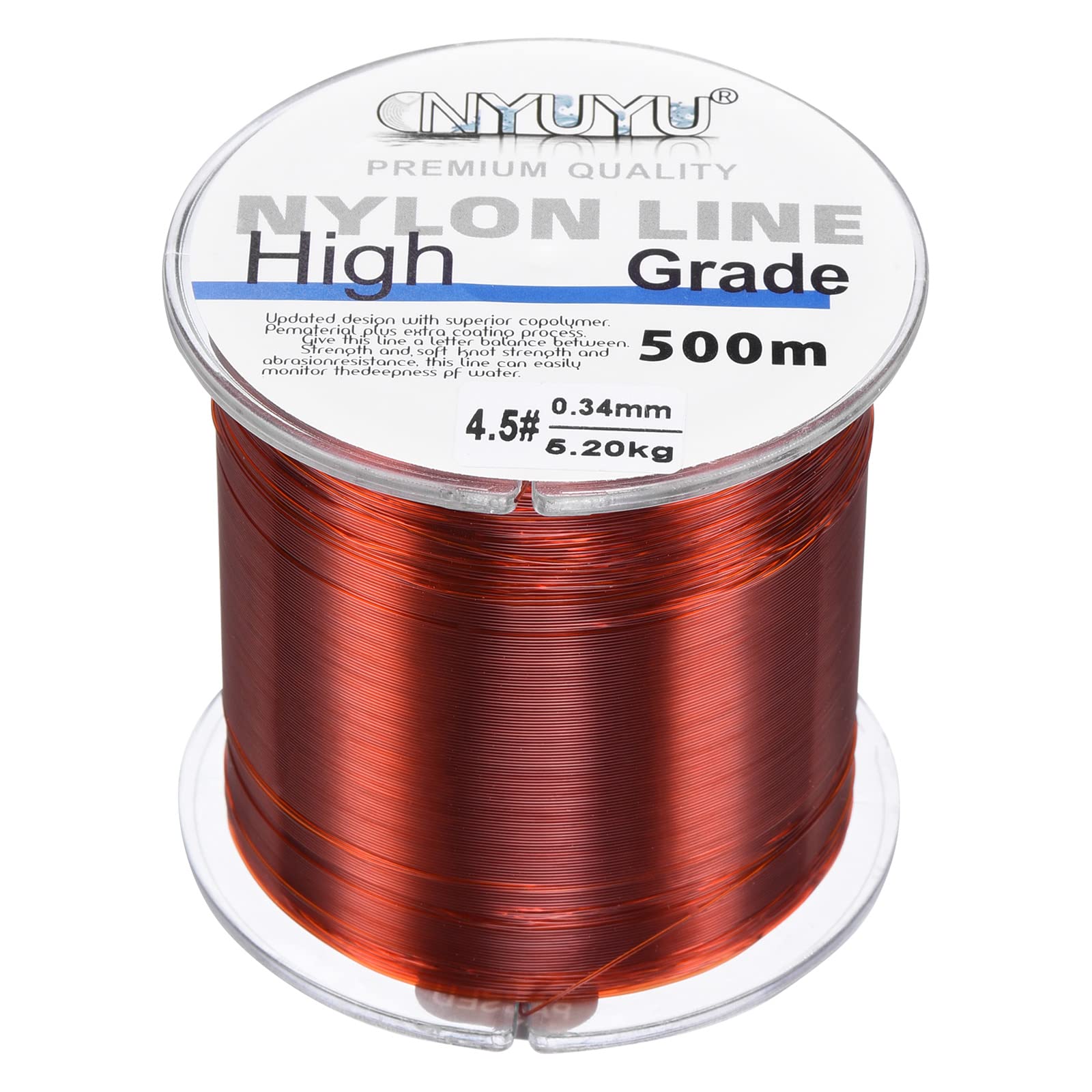 PATIKIL 547Yard/1640FT Nylon Fishing Line, 12Lb Monofilament String Wire Fluorocarbon Coated for DIY Craft Hanging Decoration, Wine Red