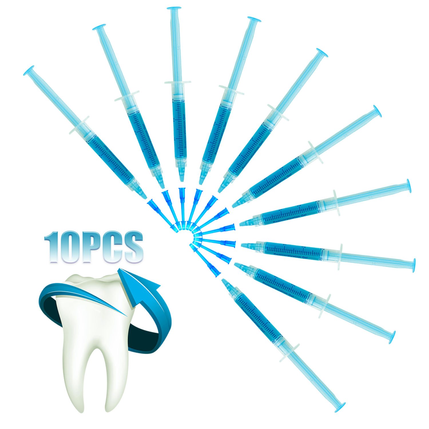 EZGO Remineralization Gel, Reducing Sensitivity After Teeth Whitening, Remineralizing and Desensitizing, Strengthening Enamel, 10 * 3ML Pack