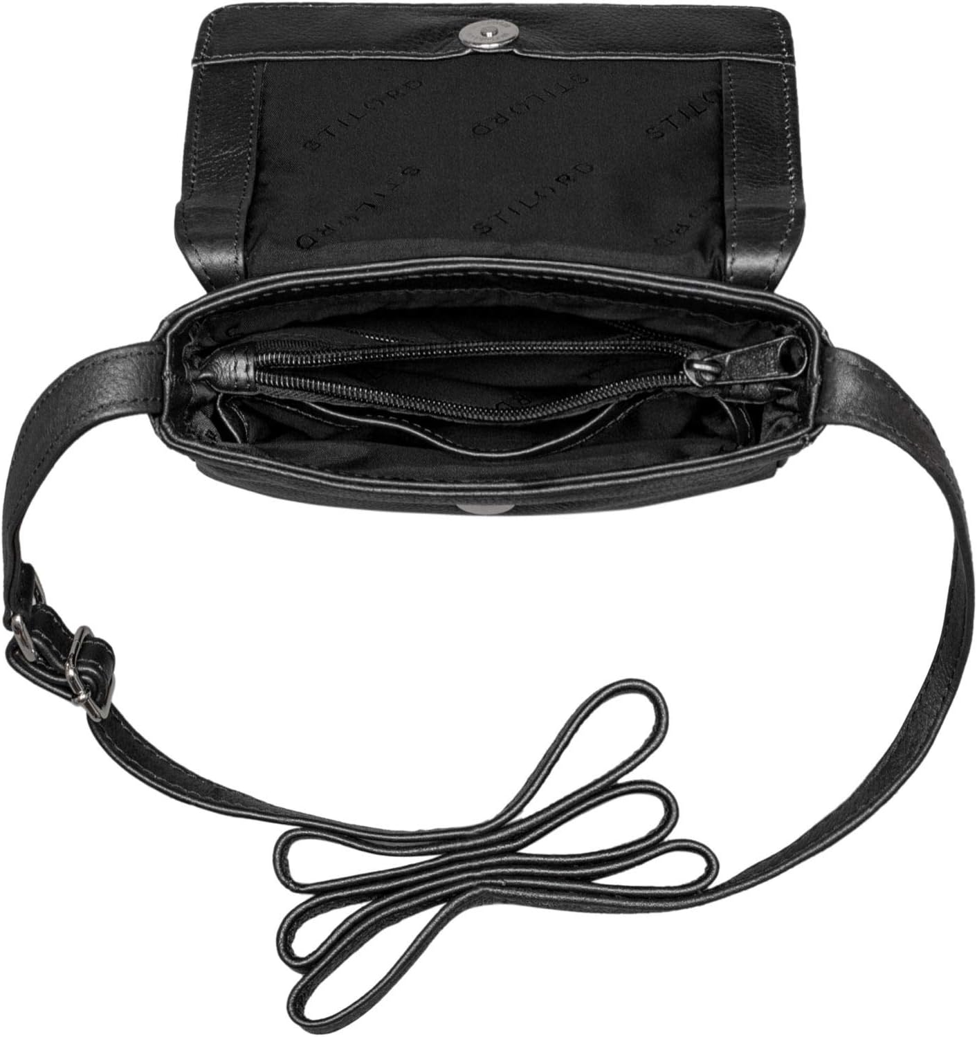 STILORD "Audrey" Small Shoulder Bag for Women Vintage Leather Handbag XS Pouch Mini Crossbody Bag Elegant Purse Ideal as Party Bag Shopping Bag Genuine Leather Colour:Black - Image 5