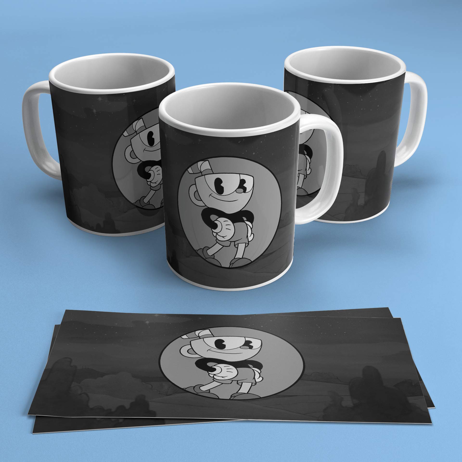 TusPersonalizables.com Cuphead Mug (Black and White)