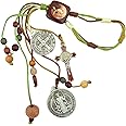 Home Blessing Multi Color Wood Beads with St Benedict Protection Medals and Enamel Crucifix