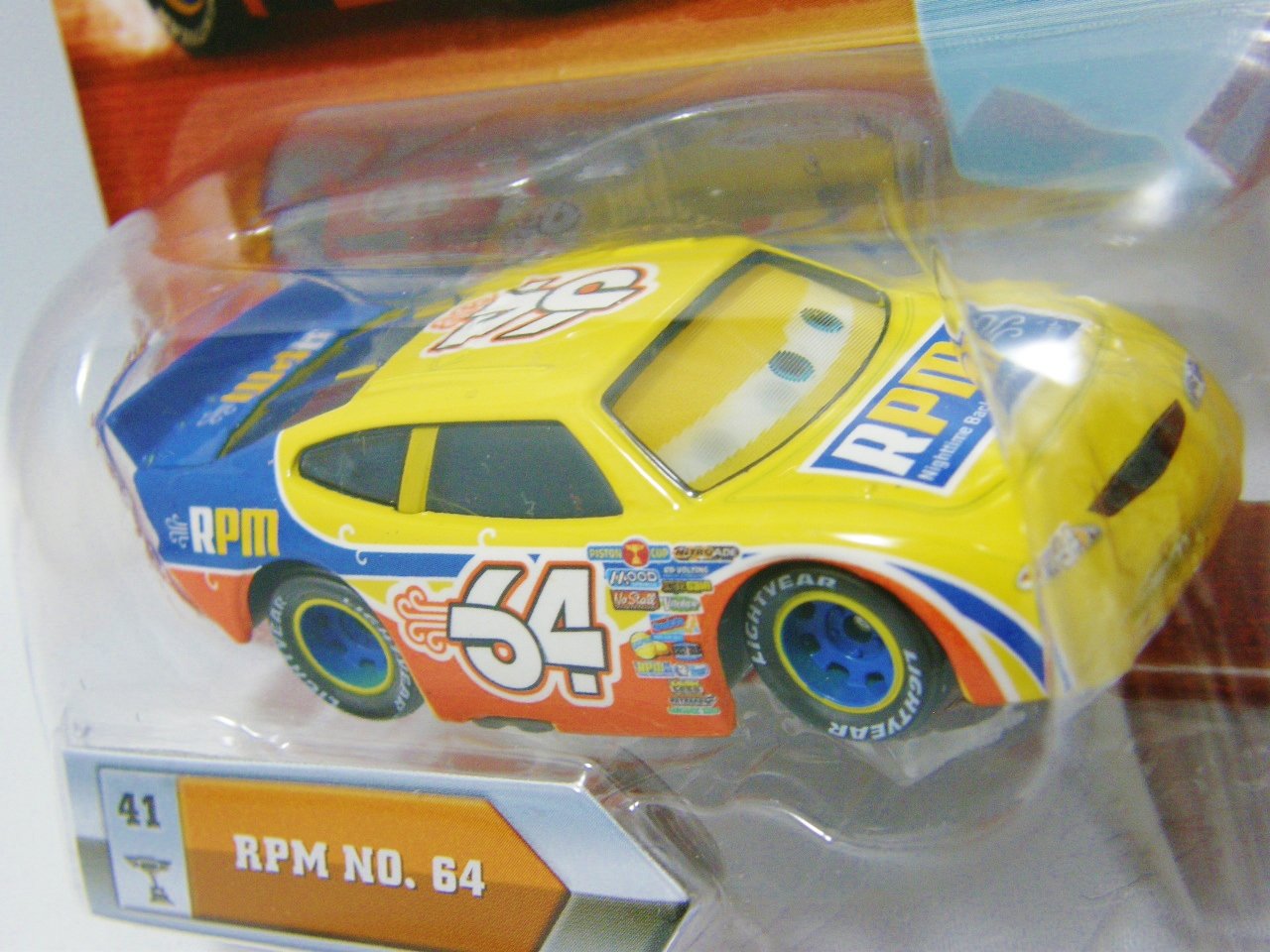 Disney Pixar P7070 Cars Lenticular Eyes #41 RPM No. 64 1:55 Diecast Vehicle Car