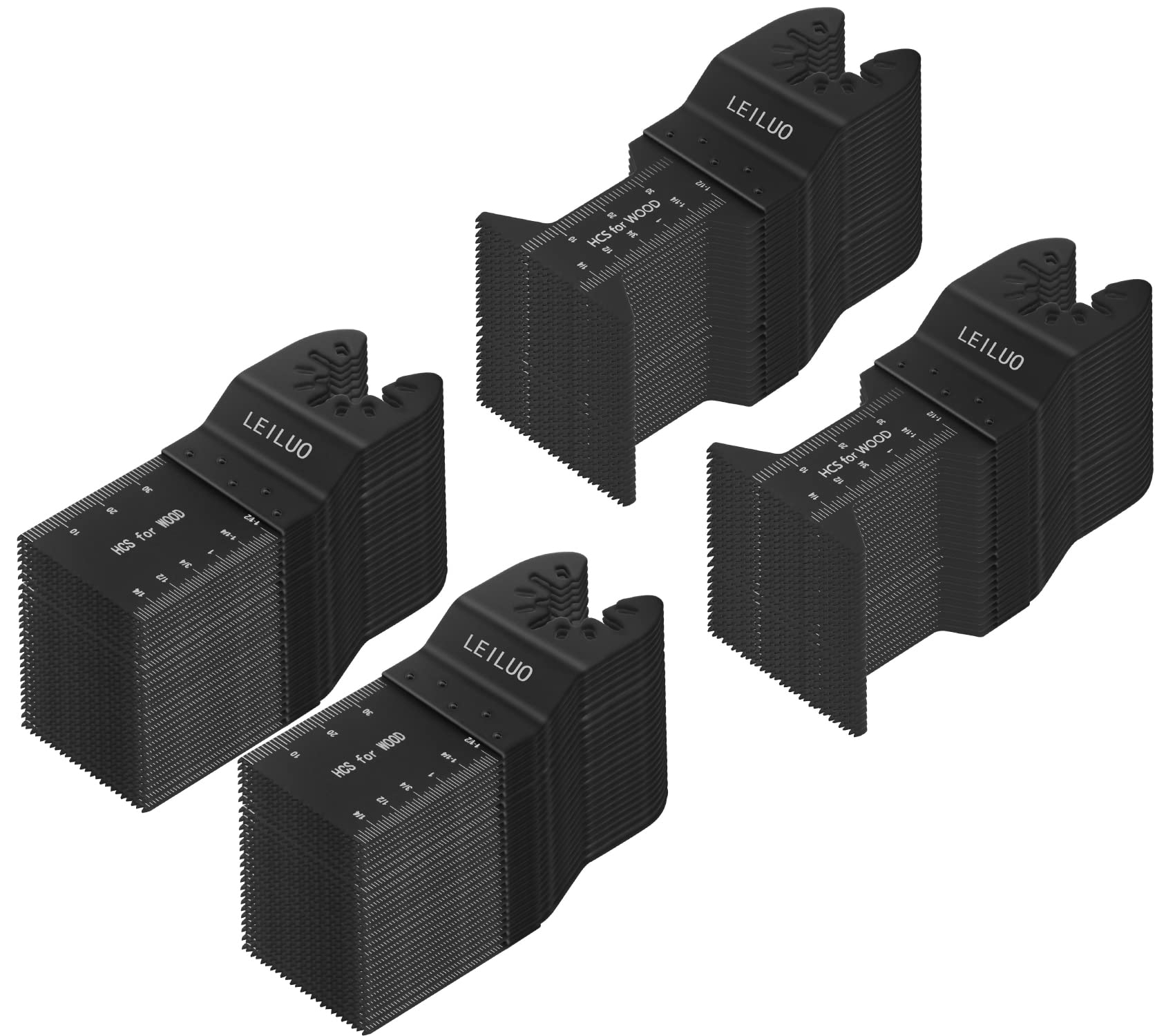 100 PCS Multitool Blade LEILUO Oscillating Saw Blades for Wood Plastics Quick Release Multi Tool Accessories Kit Fit Dewalt Makita Silverline Ryobi Rockwell Milwaukee Worx Black Decker etc