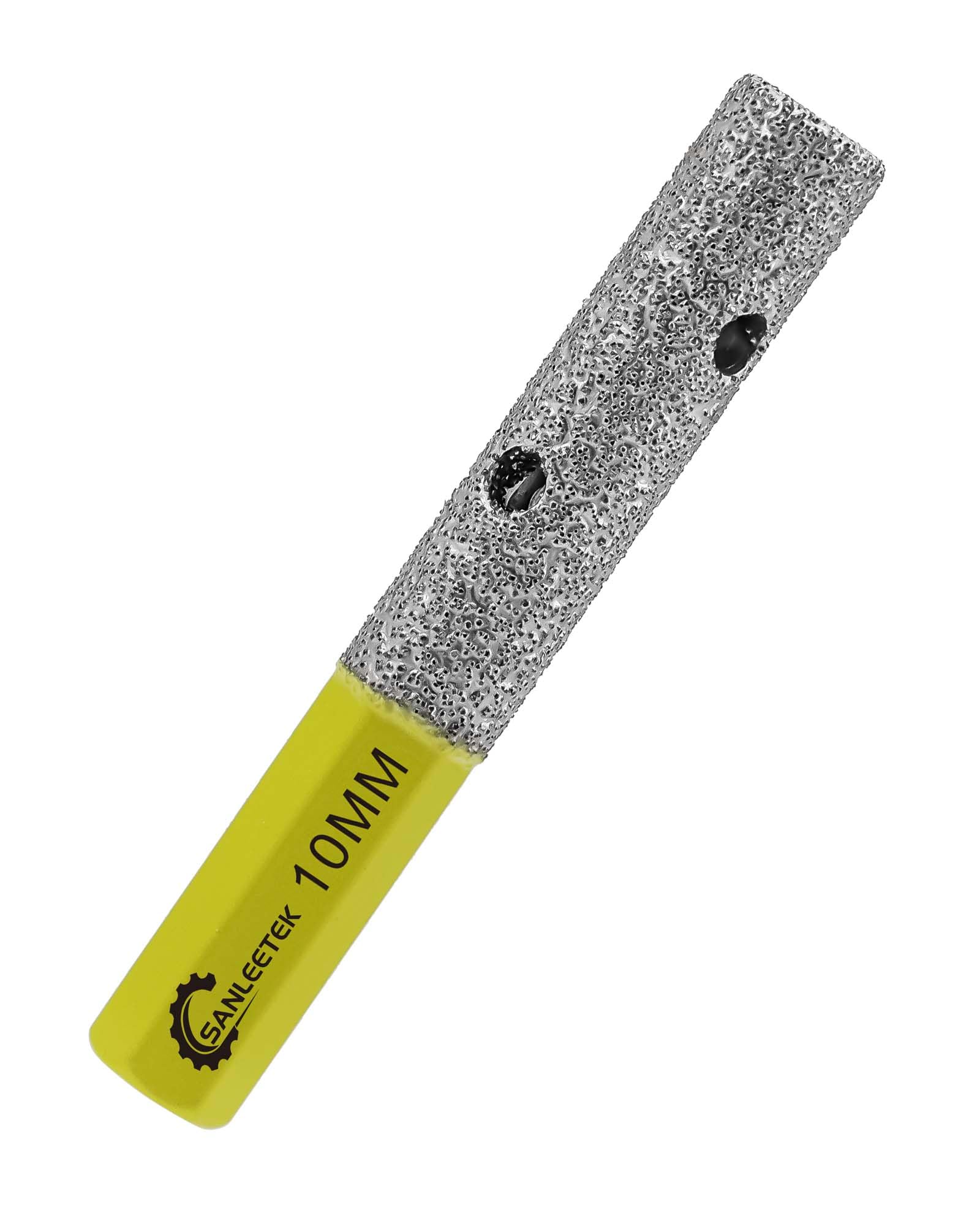 Diamond Finger Milling Bits 10mm SANLEETEK Tile Bits with Hex Shank for Existing Holes Enlarging Shaping Trimming in Tile Porcelain Ceramic Marble Granite Artificial Stone