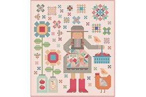 Riley Blake It’s Sew Emma The Quilted Farm Girl Quilt Pattern by Lori Holt of Bee in My Bonnet | Finished Size 72" x 88"
