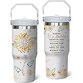 Dcohluk 80th Birthday Cups with Handle & Straw Mothers Day 80th Birthday Gifts for Women Best 80 Year Old Birthdays Gift for Woman 30oz Stainless Steel 80 th Birthdays Mug Gifts for 80 Year Old Women