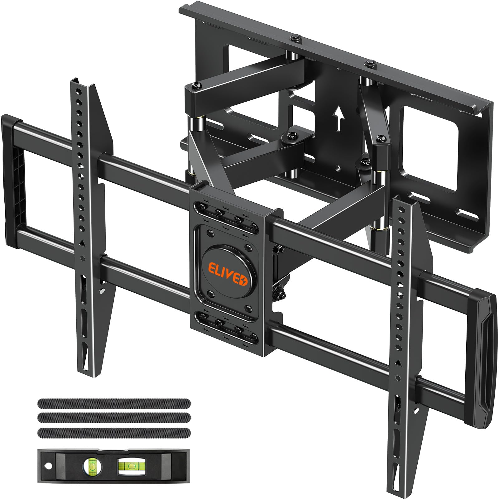 ELIVED TV Wall Mount for Most 37-82 inch tvs, Full Motion TV Mount Swivel and Tilt, Wall Mount Bracket Max VESA 600x400mm, Holds up to 132 lbs, Fits 8” 12” 16