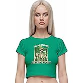 St Patricks Day Y2K Baby Tees Funny Short Sleeve Crew Neck Irish Crop Top Green Going Out Tops for Women
