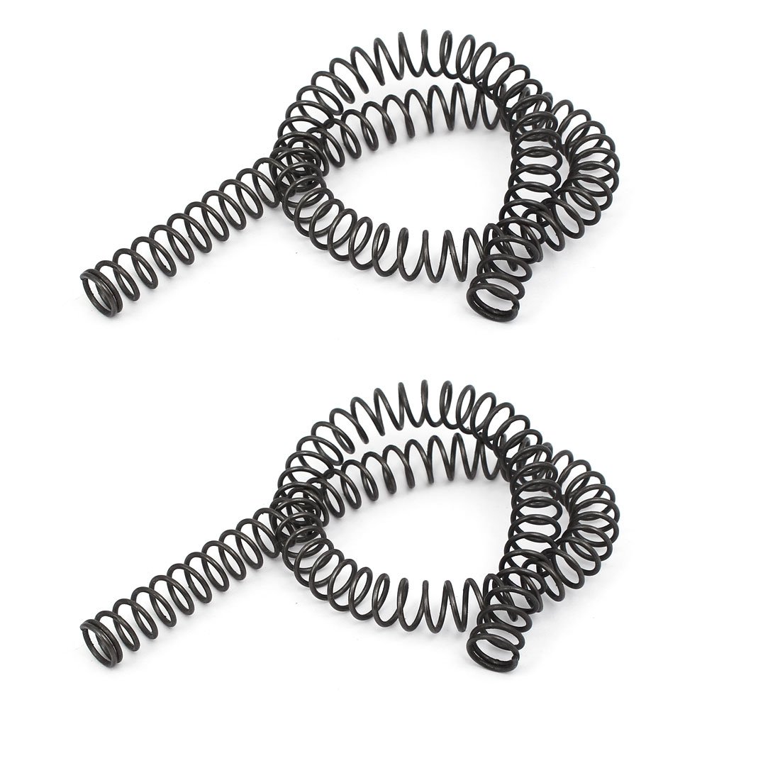 sourcingmap 1mmx9mmx305mm Manganese Steel Compression Springs Black 2pcs
