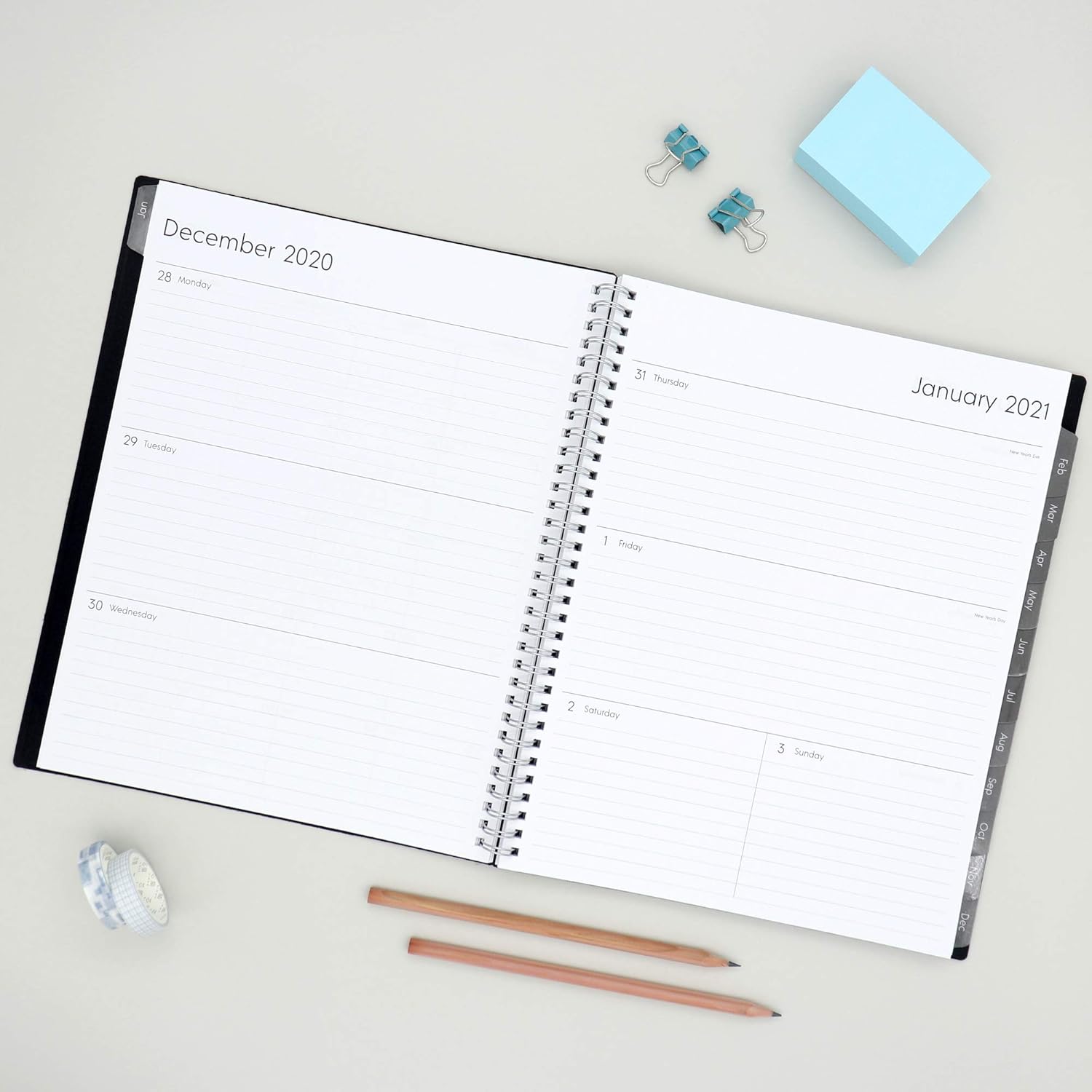 Blue Sky 2021 Weekly & Monthly Planner, Flexible Cover, Twin-Wire Binding, 8.5" x 11", Enterprise (124093) : Office Products
