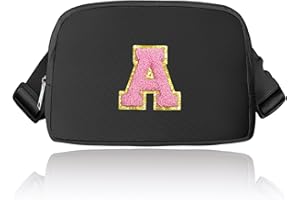 JANHAVI Gift for Woman Mom 4 5 6 7 8 Year Old Girl, Personalized Birthday Gift for Teen Girls, Trendy Kids Everything Everywhere Waist Fanny Pack Crossbody Bag-Black A