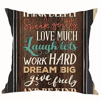 Amazon Com Retro Wood Grain Think Deeply Speak Gently Laugh Lots