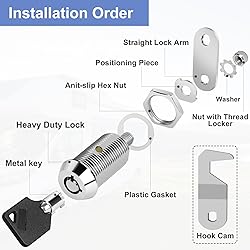 Cylinnda Tool Box Lock RV Storage Lock, 1-1/8" Cam