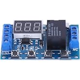 Jeffergarden 6-30V DC Timer Relay Module, Opto-Isolated Switching | Programmable Controller, 5V USB &amp; 6-30V Power, LED Status &amp; Time Display, 0.1s to Min for Automation