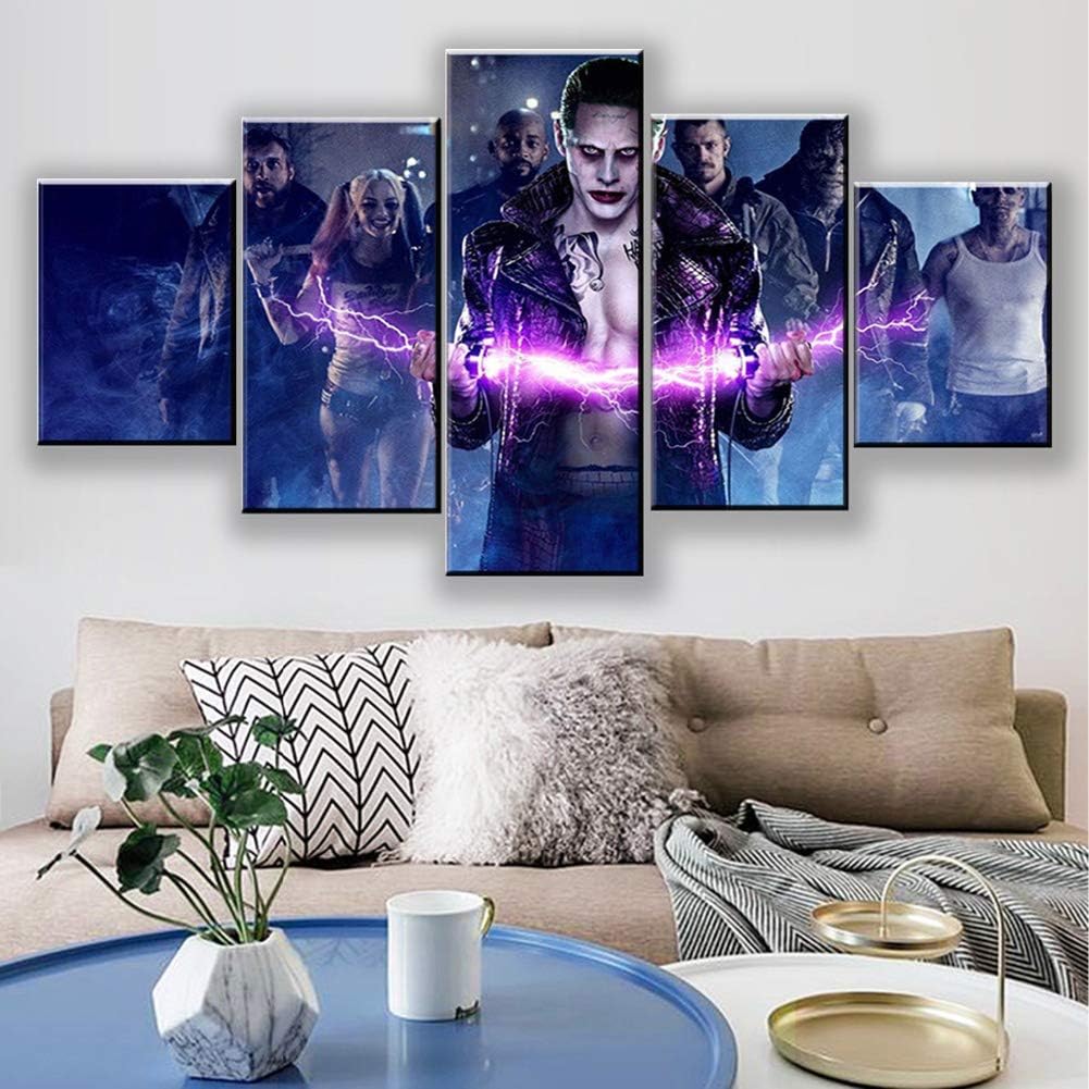 S Angle H Suicide Squad Poster 5 Panels Wandkunst Malen Auf Leinwand Wohnkultur Giclee Kunstwerk Modular Bilder Zum Wohnzimmer A Unframed Leinwande Kuche Haushalt Wohnen Suenaacampo Com