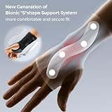 FREETOO Wrist Support S-shaped Adjustable Carpal Tunnel Night Braces Gray view 2