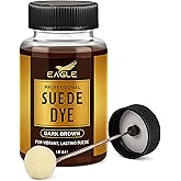 Dark Brown Suede Dye for Shoes, Boots, & Accessories – Permanent Suede Color Restorer with Built-in Applicator – Shoe Dye for Touch-Ups, Customization & Repairs – 3 fl oz