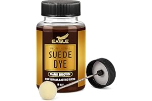 EAGLE Dark Brown Suede Dye for Shoes, Boots, & Accessories – Permanent Suede Color Restorer with Built-in Applicator – Shoe Dye for Touch-Ups, Customization & Repairs – 3 fl oz