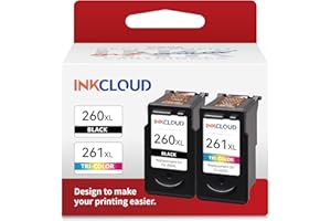 INKCLOUD Compatible Ink Cartridges Replacement for Canon PG-260 XL CL-261 XL 260XL 261XL Combo Pack for Canon TS5320 TS6420 T