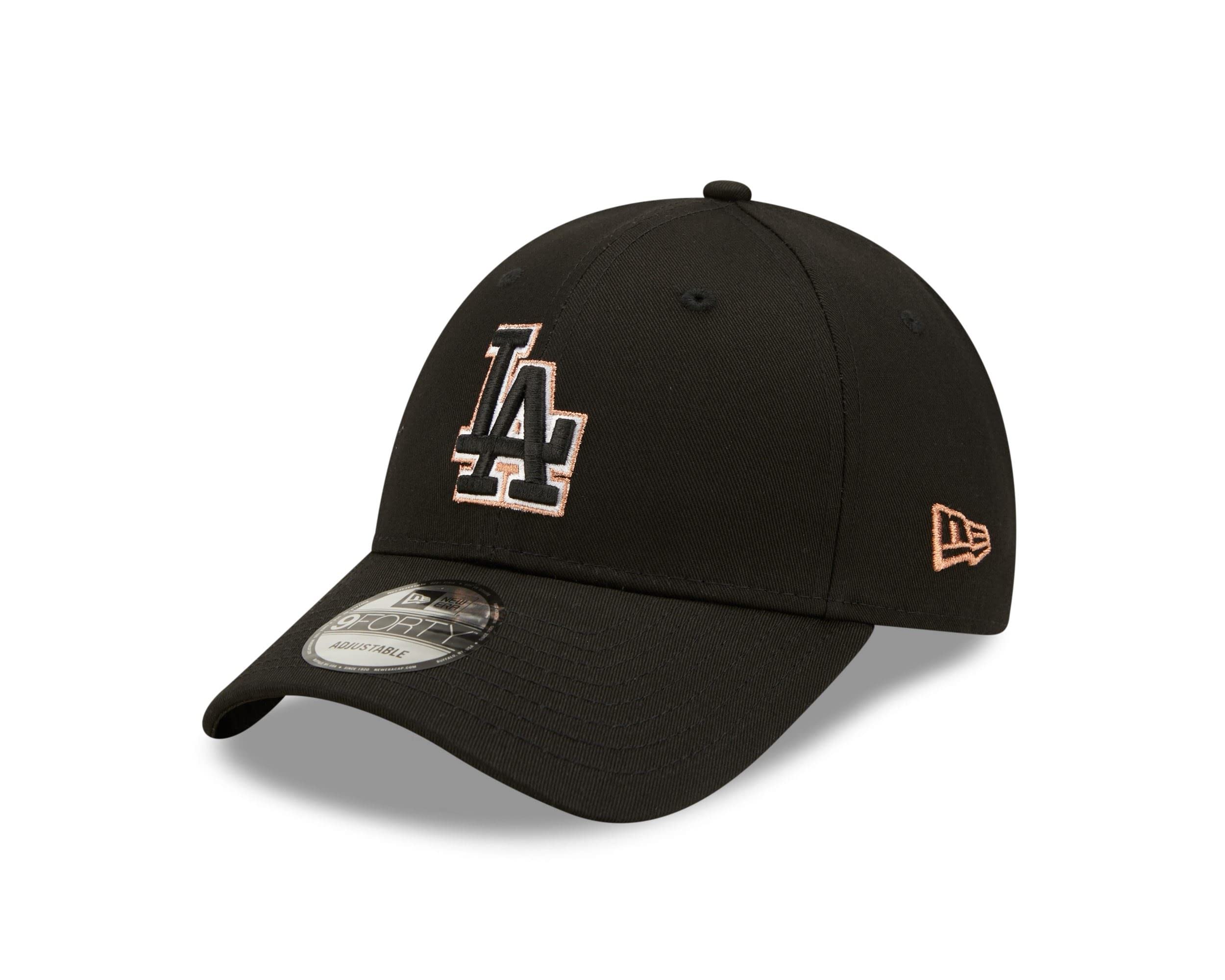 New Era Men's Metallic Pop 9forty Losdod Blk Cap, 9Forty-Dodgers-Black-#27367, One Size UK