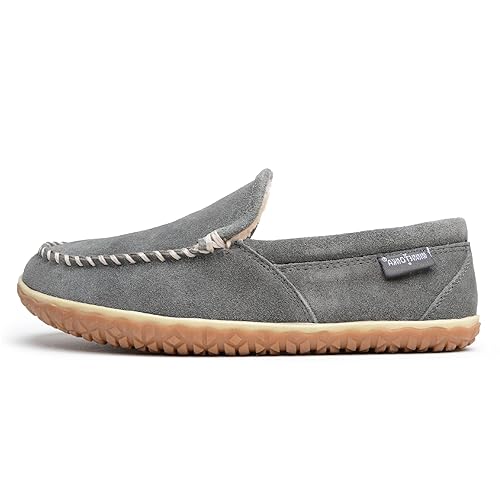 Minnetonka Men's Tilden Moccasin Suede Indoor and Outdoor Slippers