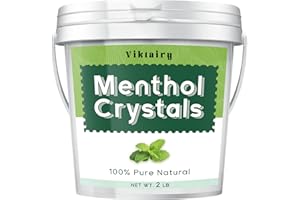 VIKTAIRY 2 LB Menthol Crystals Bulk, 100% Pure Organic Mint Crystals | Great for Making Shower Steamers, Creams and Soaps
