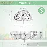 Buylorco Steamer Basket Stainless Steel Folding Vegetable Steamer Small view 6
