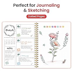 Dotted Spiral Journal Notebook for Women & Men, 140