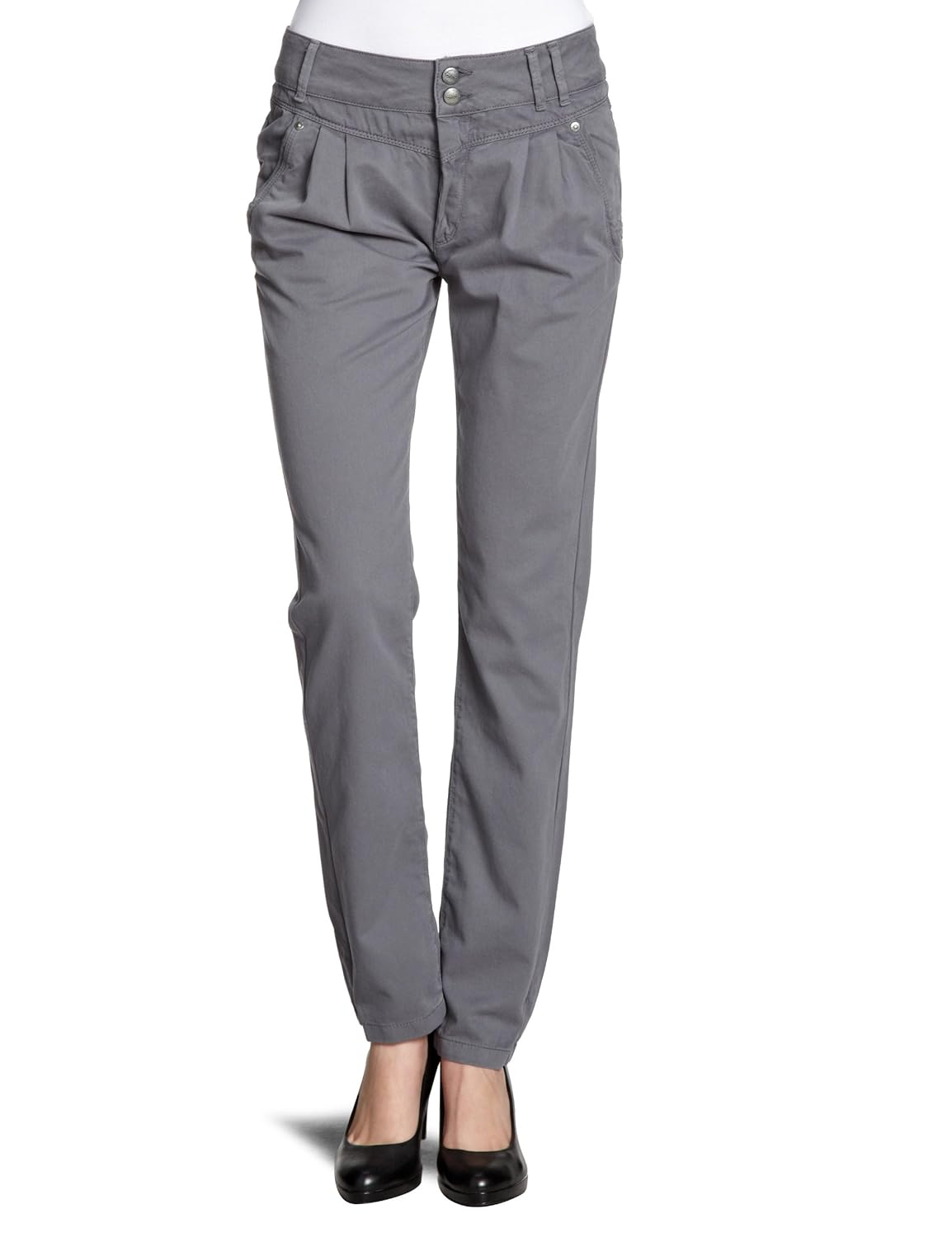 ONLY 15062395 Women's Trousers Grey 10 Amazon.co.uk Clothing