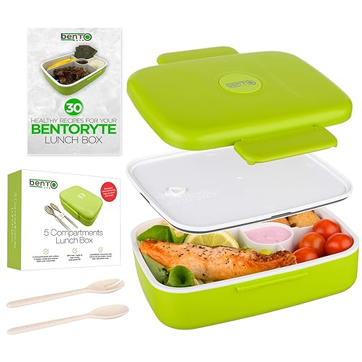 BentoRyte - Juego de fiambreras con cubiertos y recetas para ...