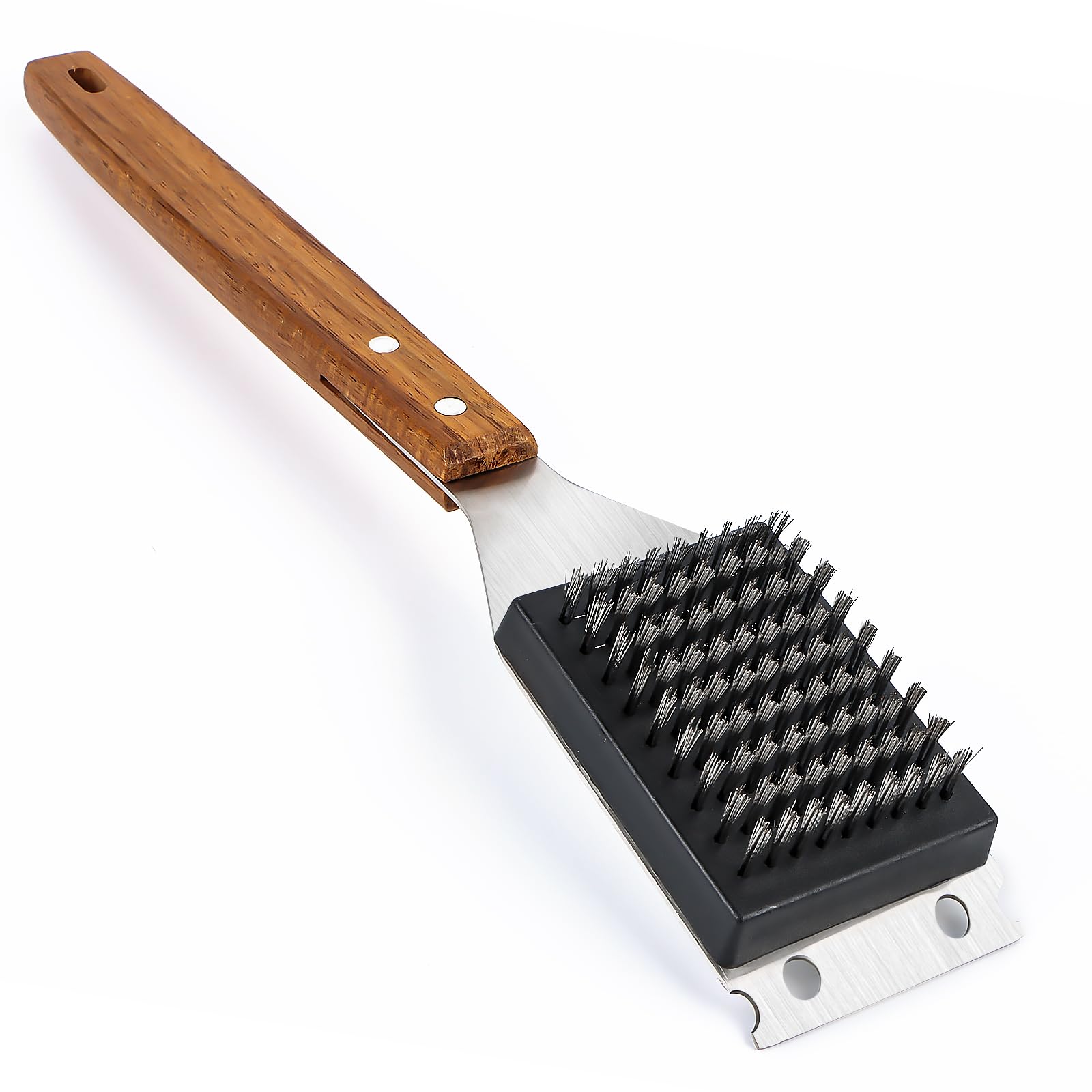 Grill Cleaning Brush 2-in-1 Grill Cleaning Brushes with Stainless Steel Scraper, BBQ Grill Brush for Outdoor Grill, Cleaning Brush Grill Large 38 cm, Grill Cleaning Brush Barbecue Brush
