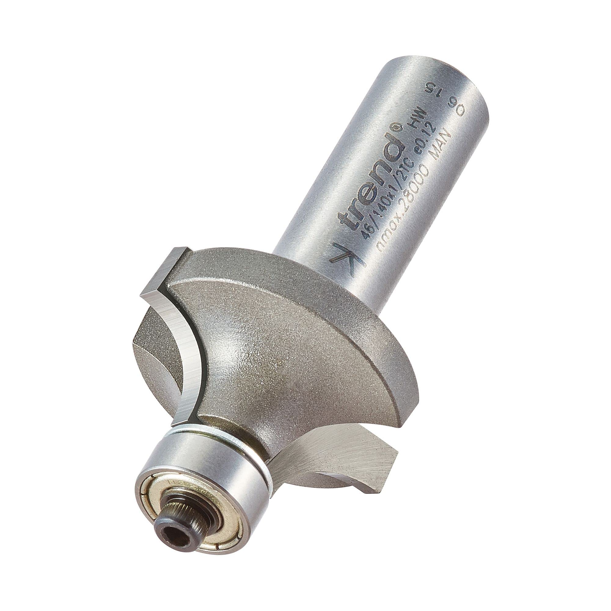 Trend Professional Bearing Guided Ovolo Router Cutter, 11.1mm Radius, 1/4 Inch Shank, Alternative Bearing, Tungsten Carbide Tipped, 46/145X1/4TC