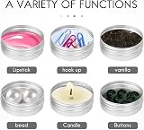 Gkhowiu 30pk Screw Top Metal Tins for Lip Balm, Cosmetics, Candles, Crafts view 2