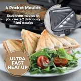 Tower Deep Fill Sandwich Maker 900W Rose Gold T27013RG with 4 Moulds view 3