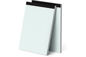 AILZFEI ‎8.5 x 11.75 Inch Graph Paper Grid Paper Pad, 2 pack of 50 Sheets, White, 4x4 (4 Squares per inch), Easy-Tear Perforations, 8.5"x11" Quad Ruled Grid Paper Pad