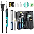 Bakon 90W Soldering Iron Kit, Soldering Practice Kit, 13 In 1 Soldering Electronics Kit, Temperature Adjustment Soldering Station & Solder Wire, 5 Soldering Tips, Desoldering Pump, Tweezers (13 in 1)