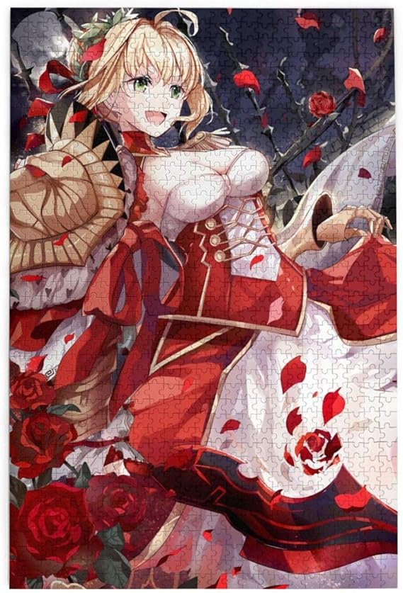 Amazon Co Jp ジグソーパズル Fate フェイト 赤のセイバー アニメキャラクター 500ピース 1000ピース リエイティブな手作りパズル 素晴らしい 服 ファッション小物