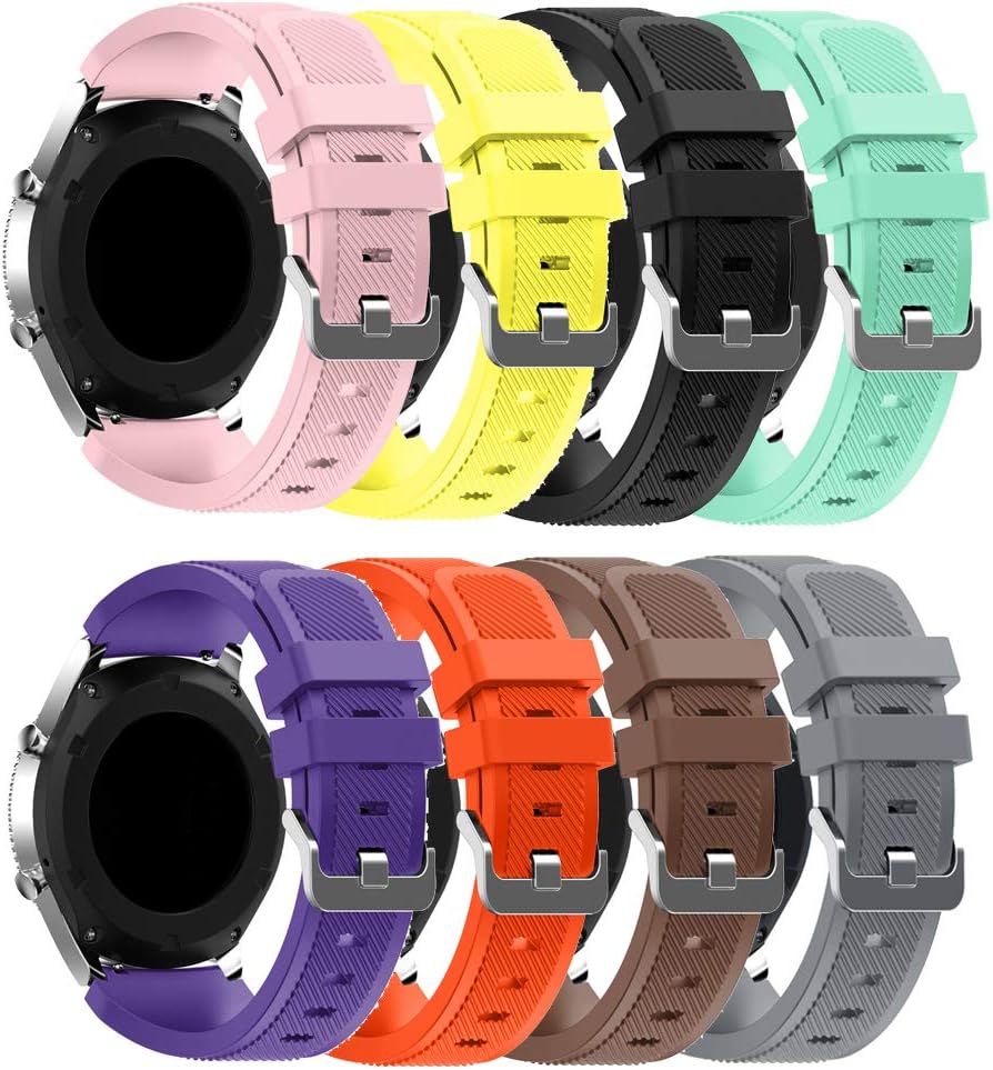 Angersi 22mm Soft Silicone Sport Strap Replacement Bands Compatible with Samsung Gear S3 Frontier/Classic/Galaxy watch 46mm smartwatch - Image 3