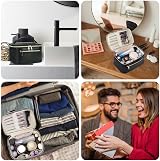 Wandering Nature Travel Makeup Bag with Brush Compartment, PU Leather view 7