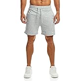 Ouber Men's Cotton Sweat Shorts Athletic Gym Workout Shorts Sporty Casual Shorts